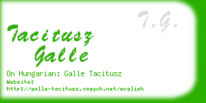 tacitusz galle business card